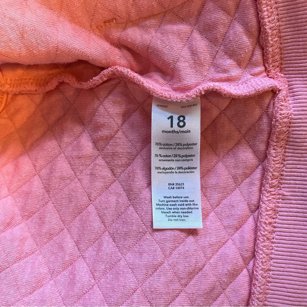 Pink Quilted Fall Zip Vest Size 18M - Picture 9 of 11